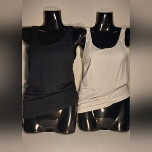 Black and white shapewear tank tops